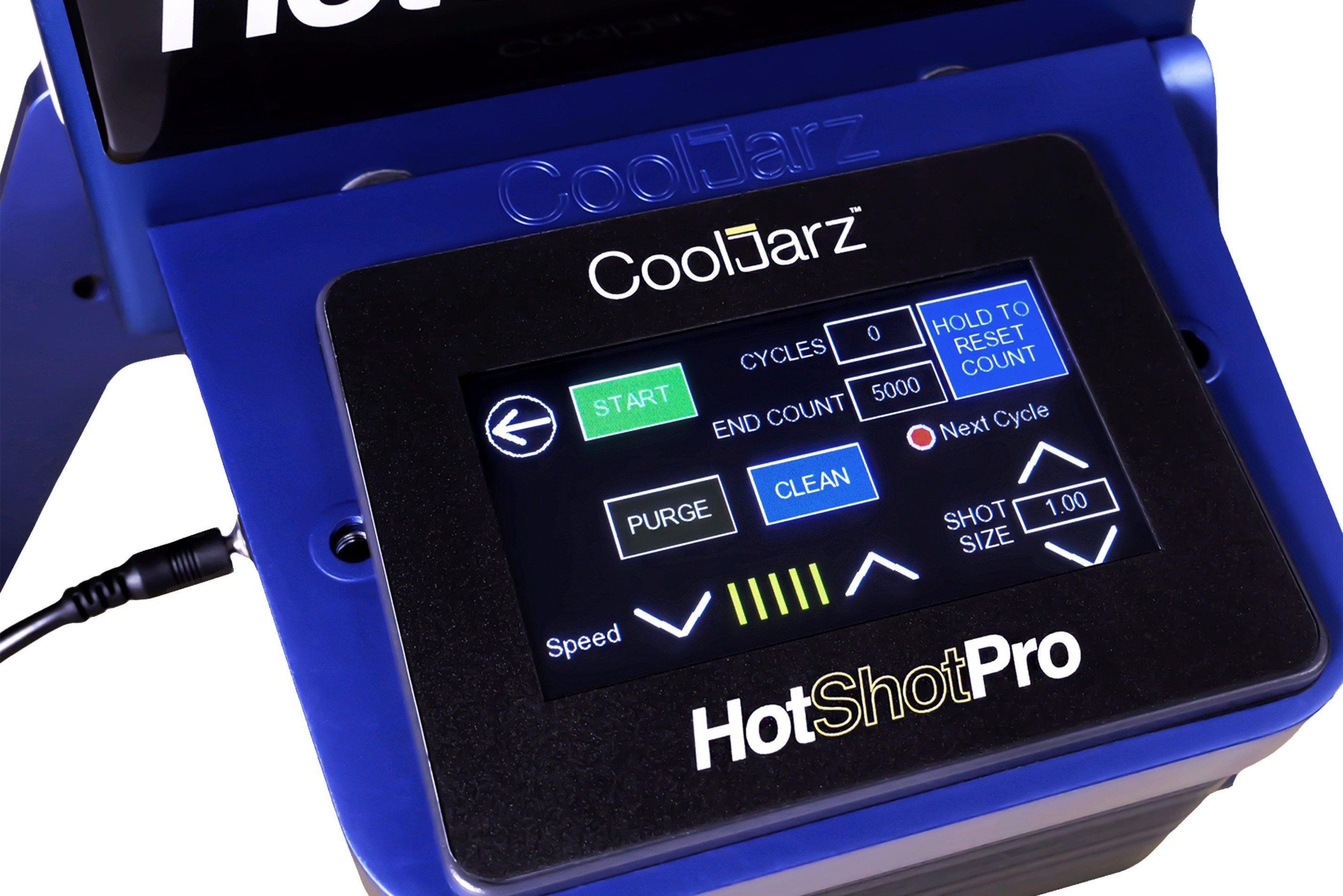 cartridge filling machine tray button